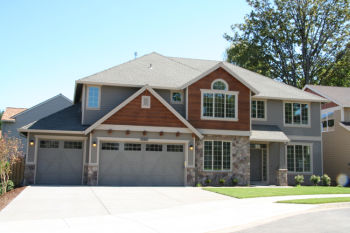 photo of front entry and corner den of the Avocet home plan